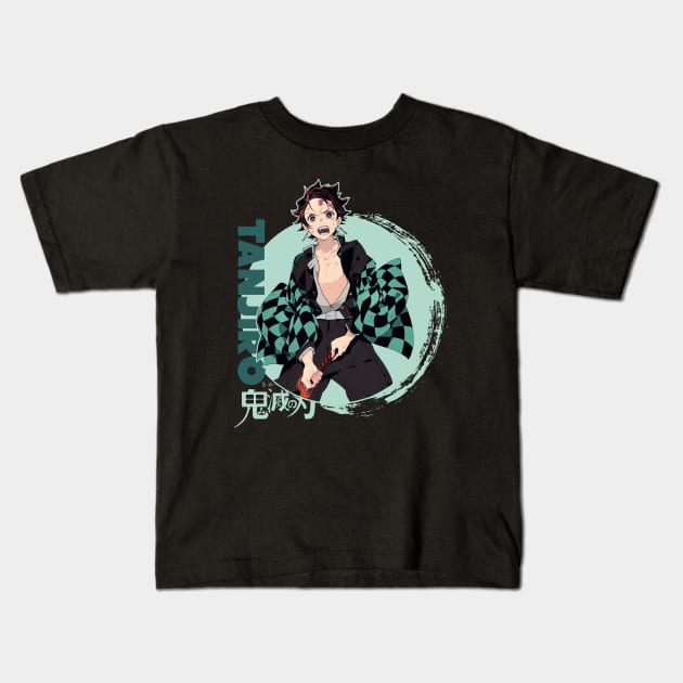 demon slayer - tanjiro Kids T-Shirt by Magic Topeng